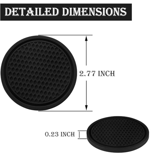 Silicone Car Cup Holder Coasters – Set of 4 (Universal Fit, Non-Slip, Washable)